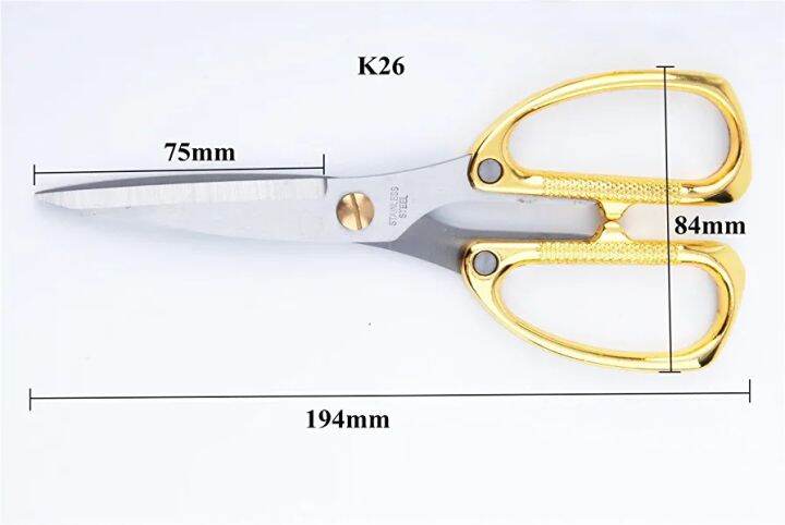 K26 PREMIUM HAND UTILITY ALL PURPOSE GOLDEN SCISSORS GOLD KITCHEN ...