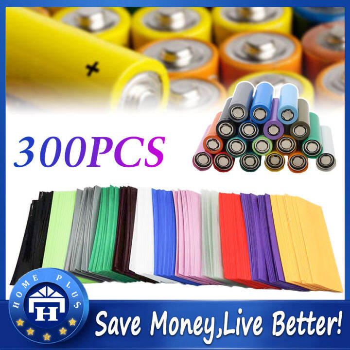300pcs 18650 Lipo Battery Wrap PVC Heat Shrink Tube Precut Width 29.5mm