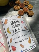 Tame Vegan คุกกี้ ขนมหมา ขนมแมว  ขนมสัตว์มีประโยชน์ เนยถั่ว สตอเบอร์รี่ กล้วย