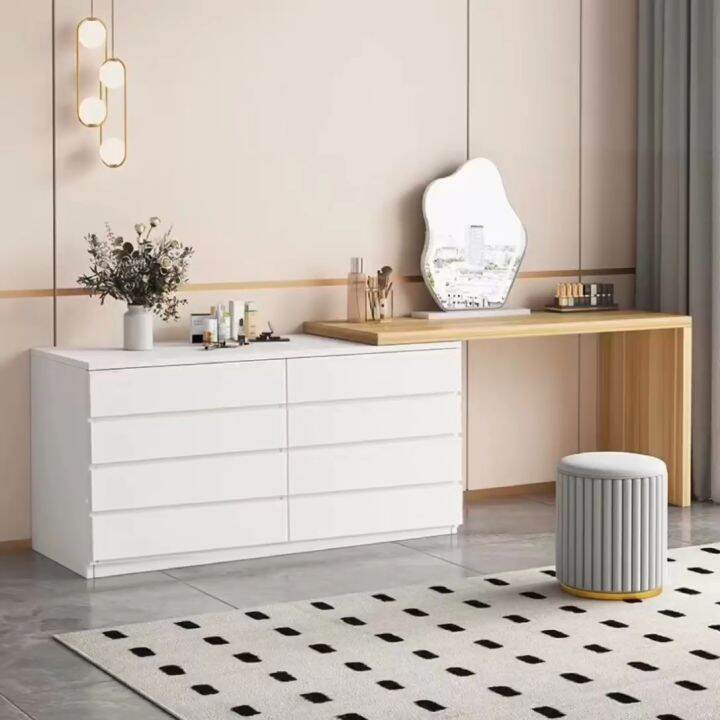 Dressing Table With Mirror Led Light Removable Table Makeup Table Multi