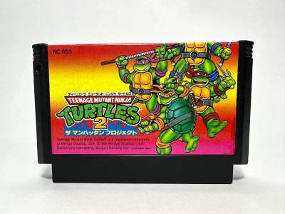 ตลับแท้ Famicom (japan)(fc)  Teenage Mutant Ninja Turtles 2: The Manhattan Project