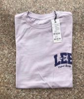 LEE           เสื้อยืดสีม่วงอ่อนผู้ชาย ผ้านุ่มใส่สบาย ของแท้จากShop 100%