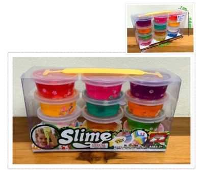 M-Moneytoys สไลม์ Slime ชุด12 กระปุก 12สี แพคหูหิ้ว(Work) (m/mw;ajo)