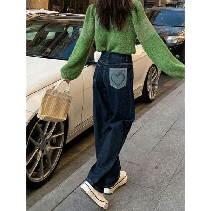 Hong Kong Style Wide-Leg Pants Jeans