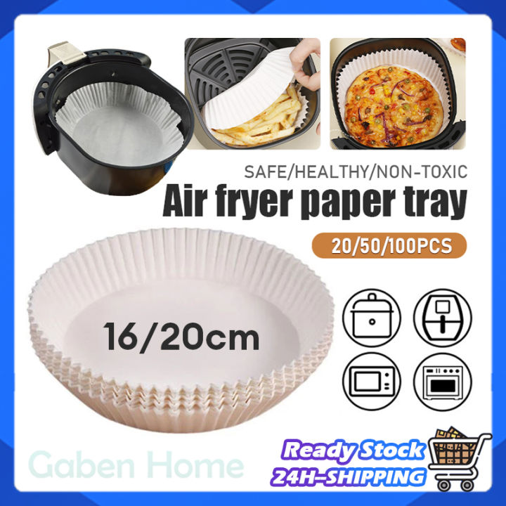 50pcs, Large 8-inch Air Frying Pan Disposable Paper Liner, Non-stick Air  Frying Pan Paper Liner, Air Frying Pan Oil-proof Baking Paper, Oven Use  Food