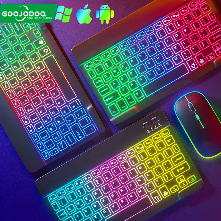 Backlit Backlight Bluetooth Keyboard Mouse For IOS Android Windows For