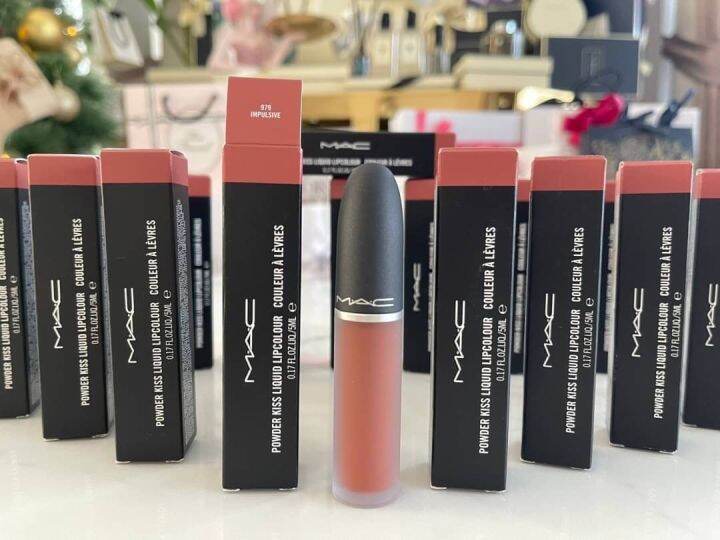 ลิปสติก Mac Powder Kiss Liquid Lipcolour สี 979 Impulsive 5ml. Lazada