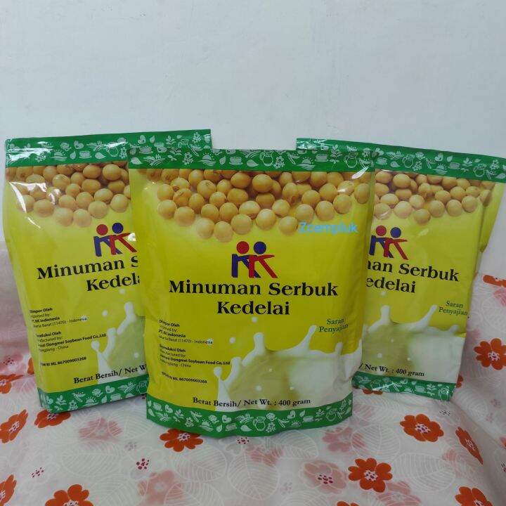 Susu Soya Kacang Kedelai Minuman Serbuk Kedelai Kk 3 Pack 400gr Per