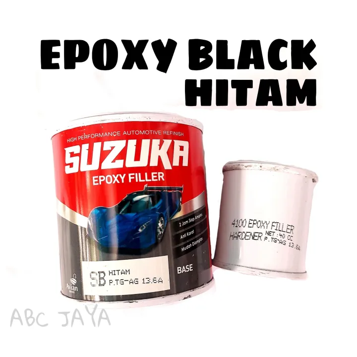 (JAWABALI) Cat Duco Suzuka Epoxy Filler Black Epoksi Hitam + Hardener