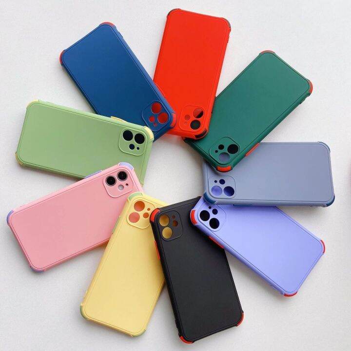 พร้-อมส่งใน-เคสtpuนิ่มสีพื้นปุ่มสี-for-infinix-hot-11s-hot11s