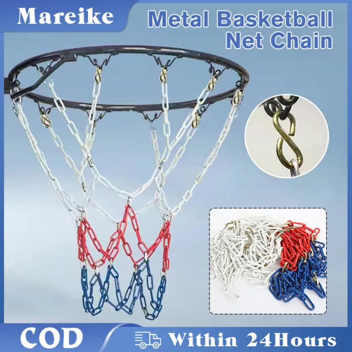 Upgraded Metal Basketball Net Heavy Duty Standard Basketball Net Chain Replacement Lazada PH