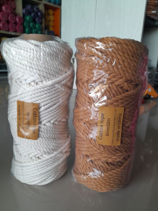 cotton6mm50m-เชือกคอตตอน-6มม-50ม-งานdiy-มัดเมคราเม่