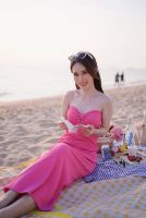 GemsPetite Malibu Dress เดรสผ้ายืดผูกหลัง ใส่เดินริมหาด เดินทะเล