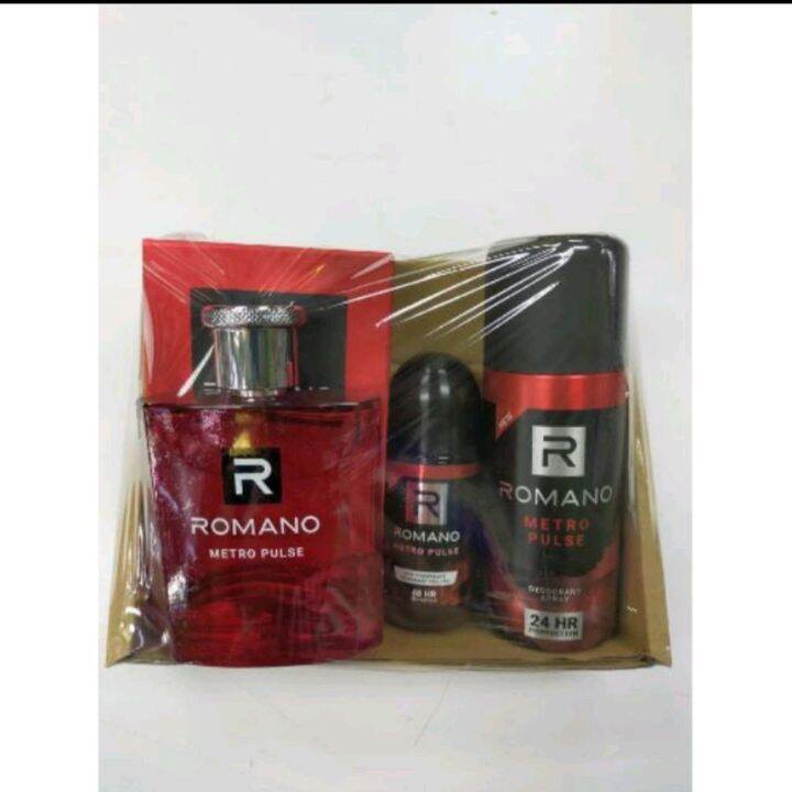 Perfume Romano metro pulse Perfume gift set ORIGINAL Lazada