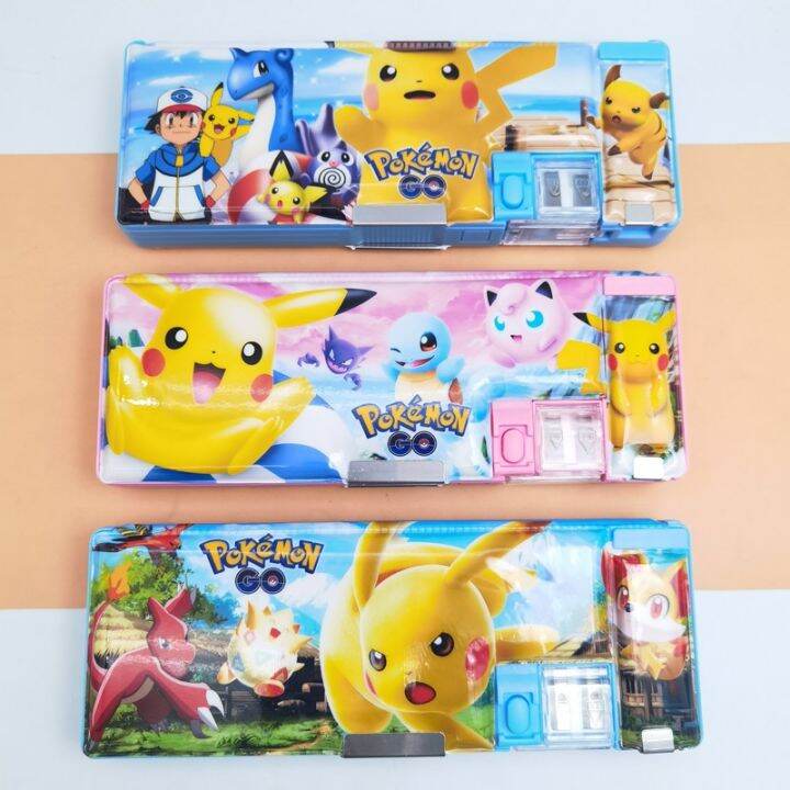 Pikachu Stationery Box Boys and Girls Creative Cartoon Cute Anime Magic Baby Peripheral Multi ...