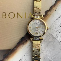 Original] Bonia BNB10667-2317S Elegance Women Watch with Sapphire Glass  Silver Stainless Steel Decorated Fine Crystals