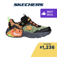 Skechers สเก็ตเชอร์ส รองเท้าเด็กผู้ชาย รองเท้าผ้าใบ Boys Dino-Lights Shoes - 400615L-BKOR