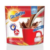 OVALTINE โอวัลติน เครื่องดื่มมอลต์ รสช็อกโกแลต 3อิน1 29 กรัม X 18 ซอง