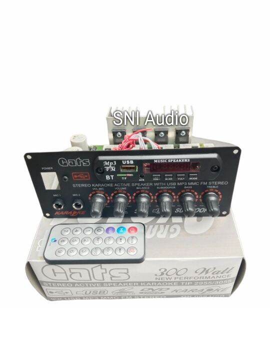 Kit Power Amplifier Speaker Aktif 300watt Mic karaoke MP3 Player