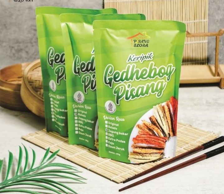 keripik gedebog pisang atau keripik pelapah pisang | Lazada Indonesia