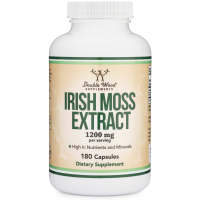 Irish Sea Moss Capsules, More Potent Than Sea Moss Gel Extract (180 Count, 1,200mg per Serving) (from Wildcrafted and Raw Chondrus Crispus) Nutrient Rich Superfood High in Minerals by Double Wood
