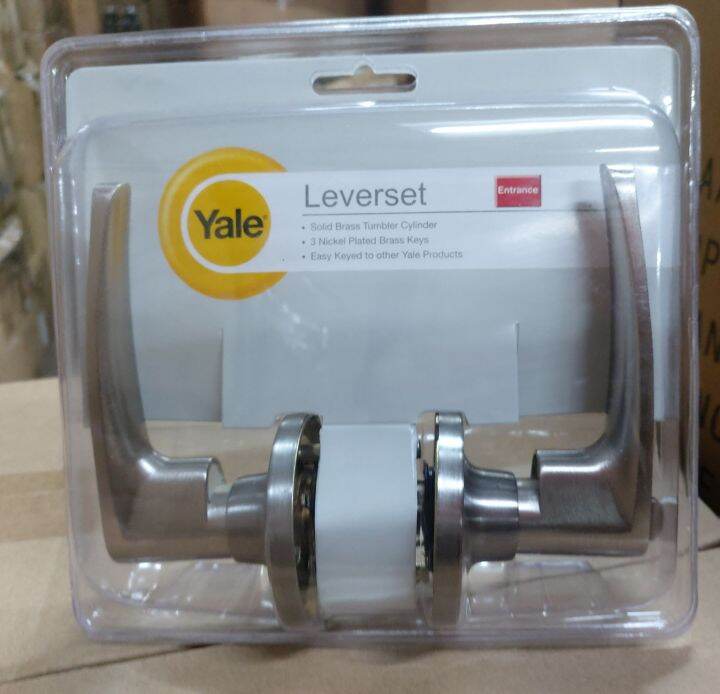 YALE ENTRANCE LEVERSET TWIST TYPE LOCK STRAIGHT HANDLE WITH 3 KEYS
