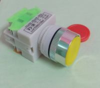 PUSH BUTTON สวิทช์หน้าเรียบ แบบกดล็อก LAY 37 (PBCY090)LAY7 IEC 347  AC-15.ui:600V lth:10A