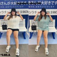 เสื้อยืดคอกลมแต่งระบาย#LOLA