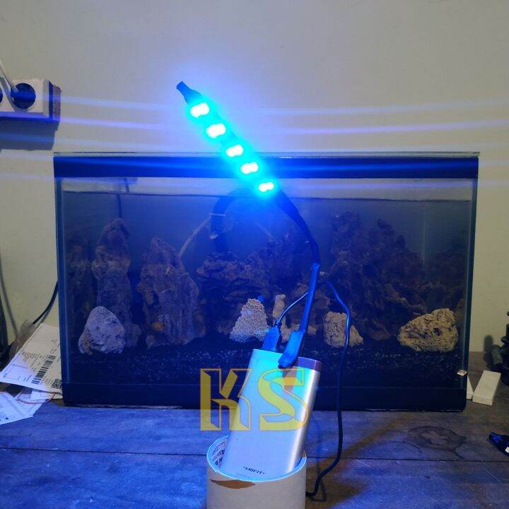 Lampu Aquarium 2 Baris 10 Mata Led Smd Biru Lampu Ikan Hias Ikan Cupang