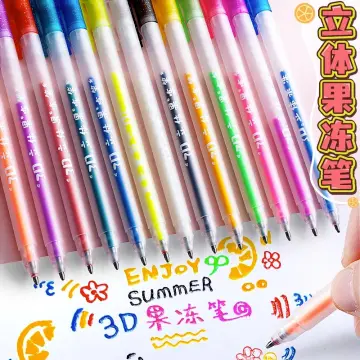 3D Three-dimensional Jelly Pen Color Gel Pen Student Cute Pen DIY