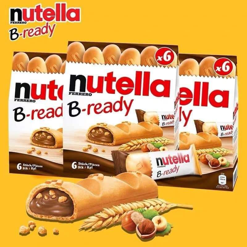 Nutella B-ready6 นูเทลล่า บีเรดดี้6 บิสกิตสอดไส้ช็อคโกแลตนูเทลล่า 132g