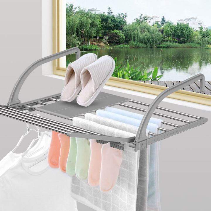 Balcony Shoe Drying Rack Drying Storage Hanging Railing outside the