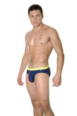 Andrew Christian Almost Naked GlideBikini Navy/Pink/Neon Green