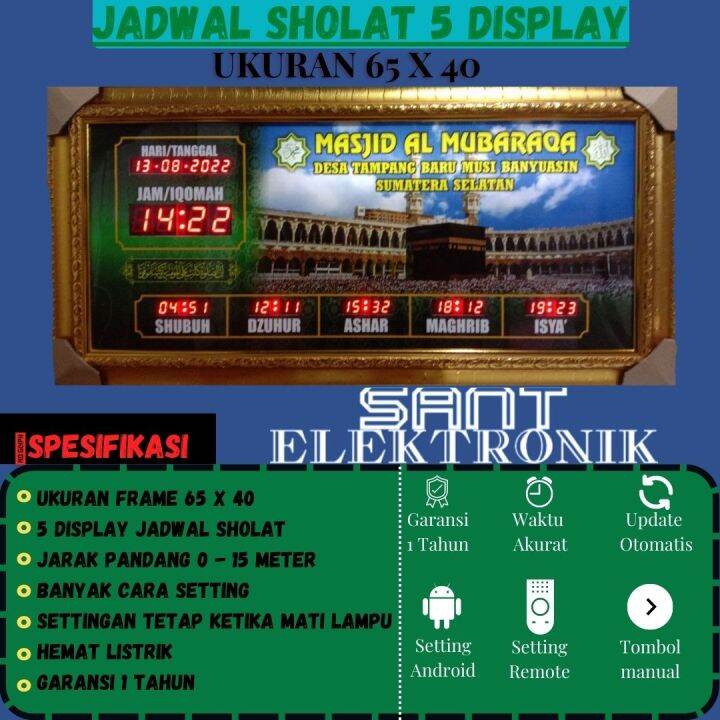 Jam Sholat Digital Jam Digital Waktu Solat Jam Digital Masjid Jam Waktu
