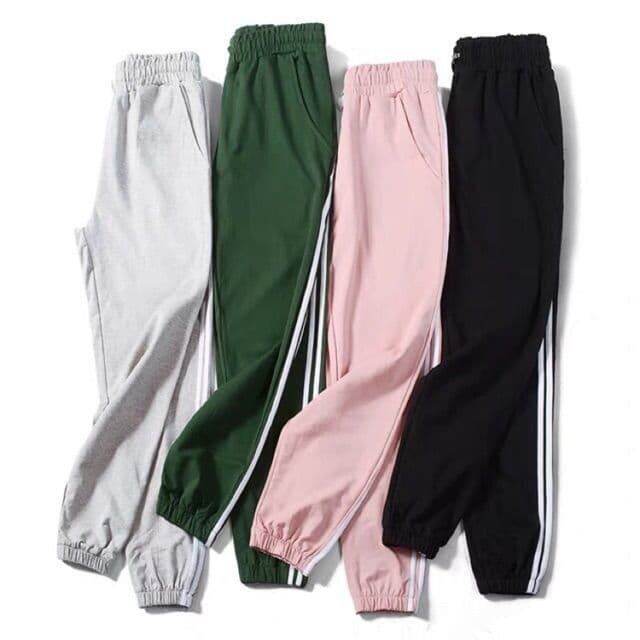 track pants or jogger pants trend dual stripes with tale for women's