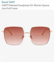 GAMT แว่นกันแดด สีชา Polarized Sunglasses For Women Square Lens Full Frame 58MM. Brown