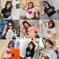 ?พร้อมส่ง “baby tee" เสื้อครอป Y2K เสื้อยืด crop น่ารักสุดๆ ลายเยอะมากกก? *รูปจากสินค้าจริง*