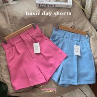 สีใหม่ seoulday_stuff (BSD013) Basic Day Shorts กางเกงขาสั้นผู้หญิง สีชมพูบาร์บี้ ไซส์ XS-XXL งานสวย ใส่สบาย กางเกงSS