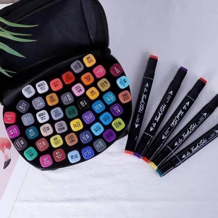 Bút Màu Dạ Marker 48 Bút 2 Đầu, Dụng Cụ Vẽ Tranh Chuyên Nghiệp Tặng Kèm Túi  Vải Đựng Xịn Xò | Lazada.Vn