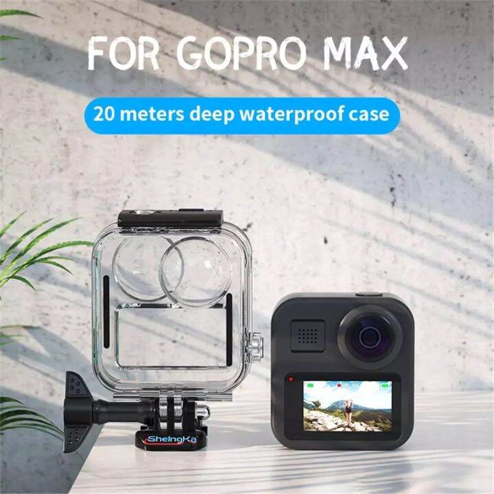 เคสกันน้ำ-gopro-max-รุ่นทัชสกรีน-waterproof-housing-case-for-gopro-max-diving-protection-underwater-dive-cover-hd-touchscreen-for-gopro-max-camera-accessories