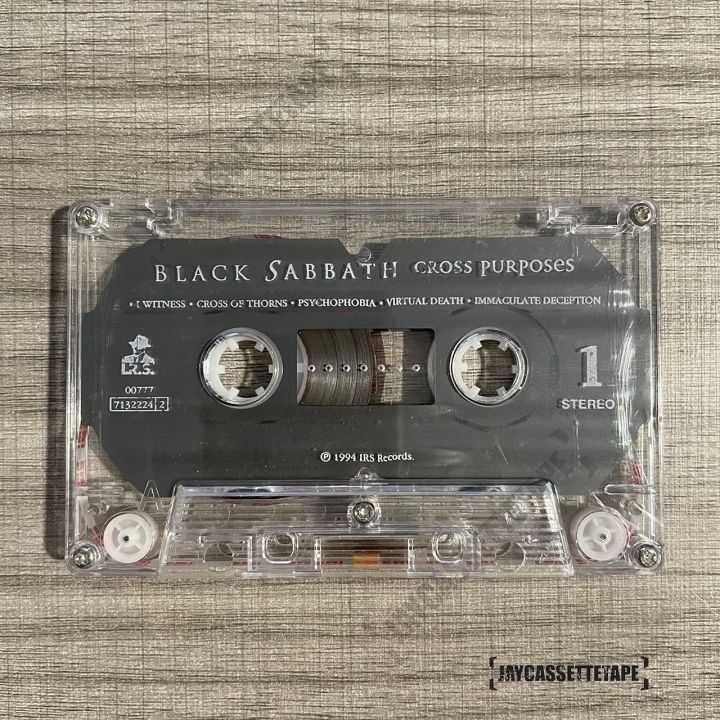 เทปเพลง-เทปคาสเซ็ท-cassette-tape-black-sabbath-อัลบั้ม-cross-purposes