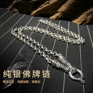 Real Pure 925 Sterling Silver Necklace Chain Women And Men Vintage