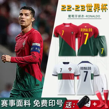 Cristiano Ronaldo 7 Portugal Football Ringer T-Shirt Red/White