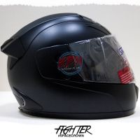 หมวกกันน็อคหุ้มคางสีเรียบ spacecrown รุ่น FIGHTER-C