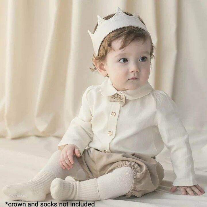 Baby Boy Christening Baptismal Birthday Outfit longsleeve Lazada PH