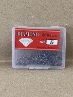 เบ็ดไดม่อน #เบ็ด Hook DIAMOND ISEAMA 100 PCS. No. 5.-16. Hich-Carbon จำนวน 1 กล่อง บรรจุ 100 ชิ้น สำหรับ ตกปลา