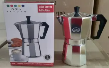 Latte Mocha Coffee Maker Italian Moka Espresso Cafeteira Percolator Pot Stovetop Coffee Maker 150ml Silver