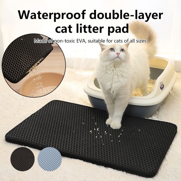 1pc Cat Litter Mat, Litter Box Mat Premium Durable Cat Litter Mat Non-Slip Cat  Litter Trapping Mat