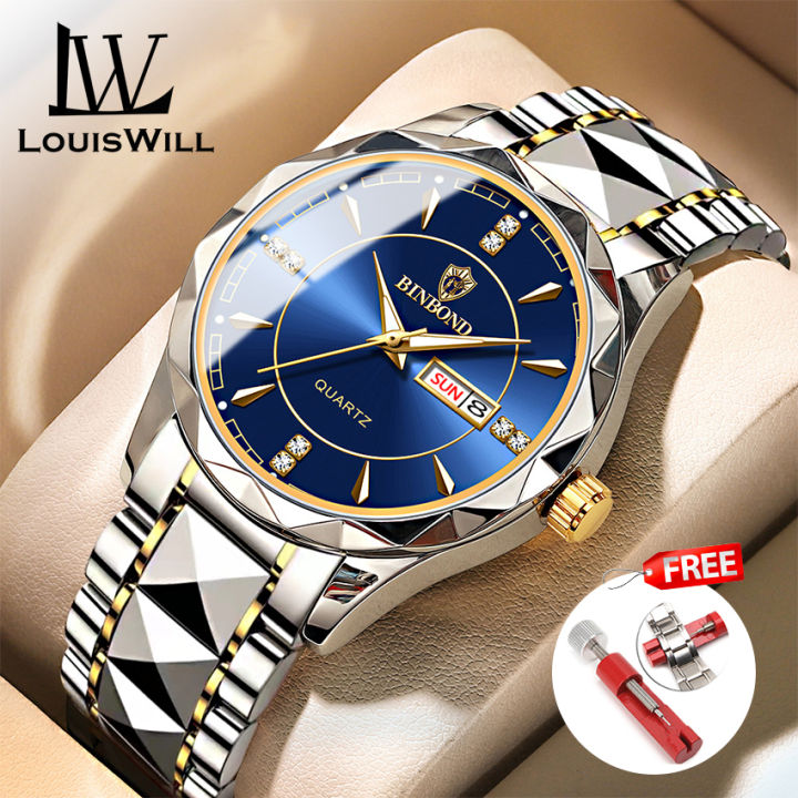 Louiswill Jam Tangan Lelaki Fashion Men Quartz Watches Double Calendar