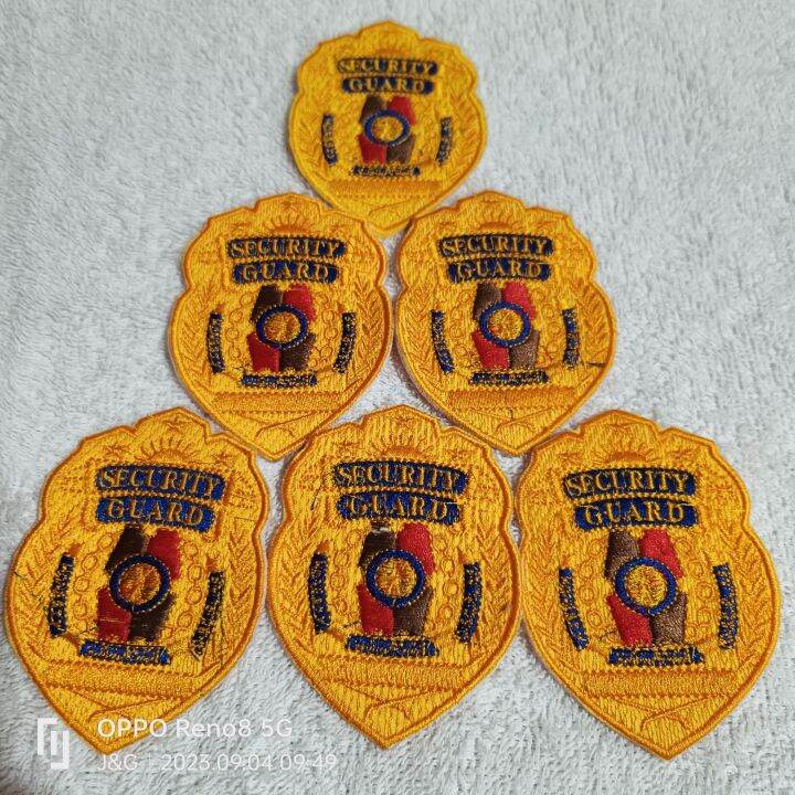 security guard badge computerized embroidery Lazada PH